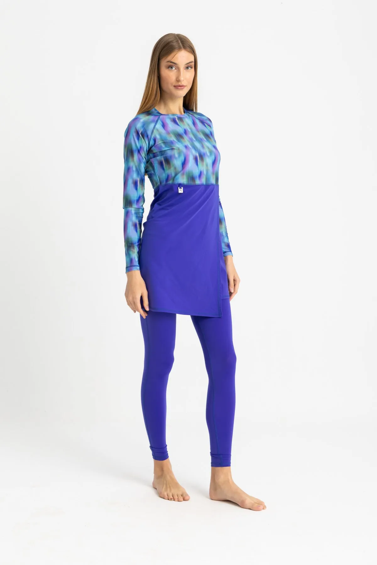 Motion Wave Swim Top - Blue Haze