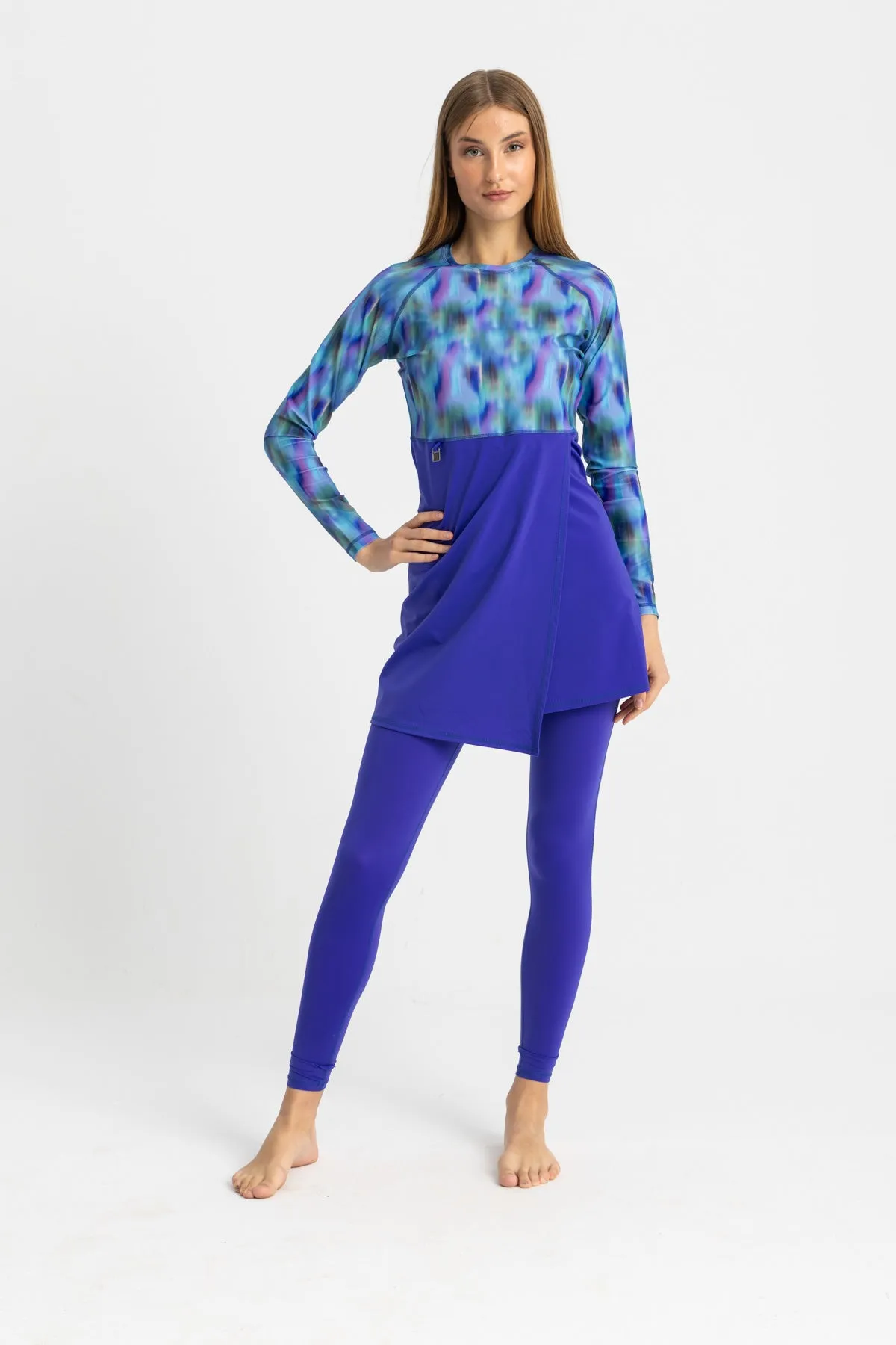 Motion Wave Swim Top - Blue Haze