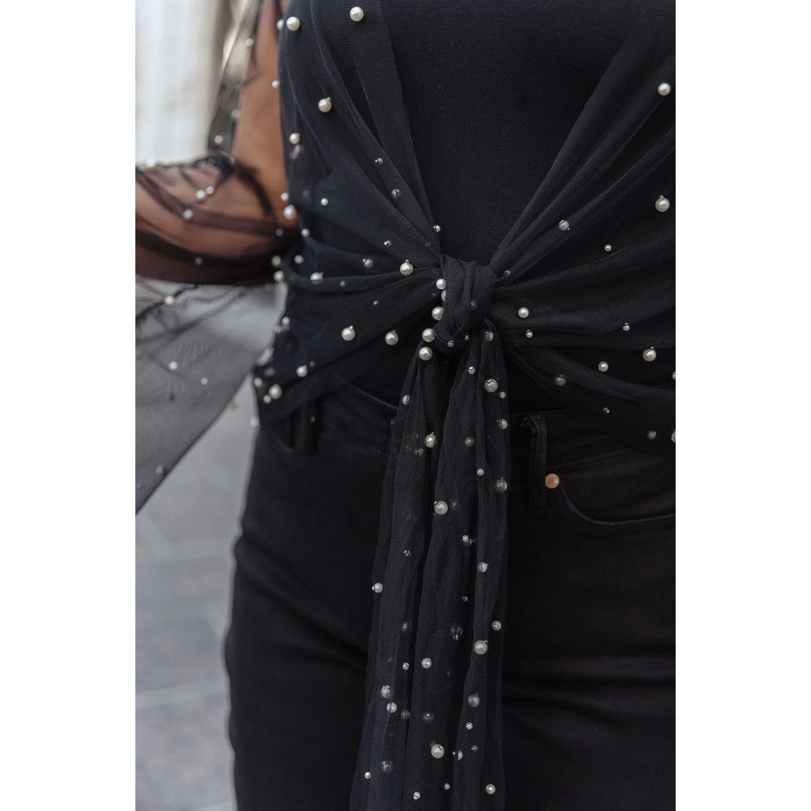 Pearls Chic Sheer Kimono