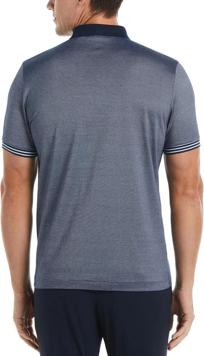 Perry Ellis Men's Icon Polo Shirt with Solid, Breathable, Moisture-Wicking Fabric (Sizes Small-5xl)