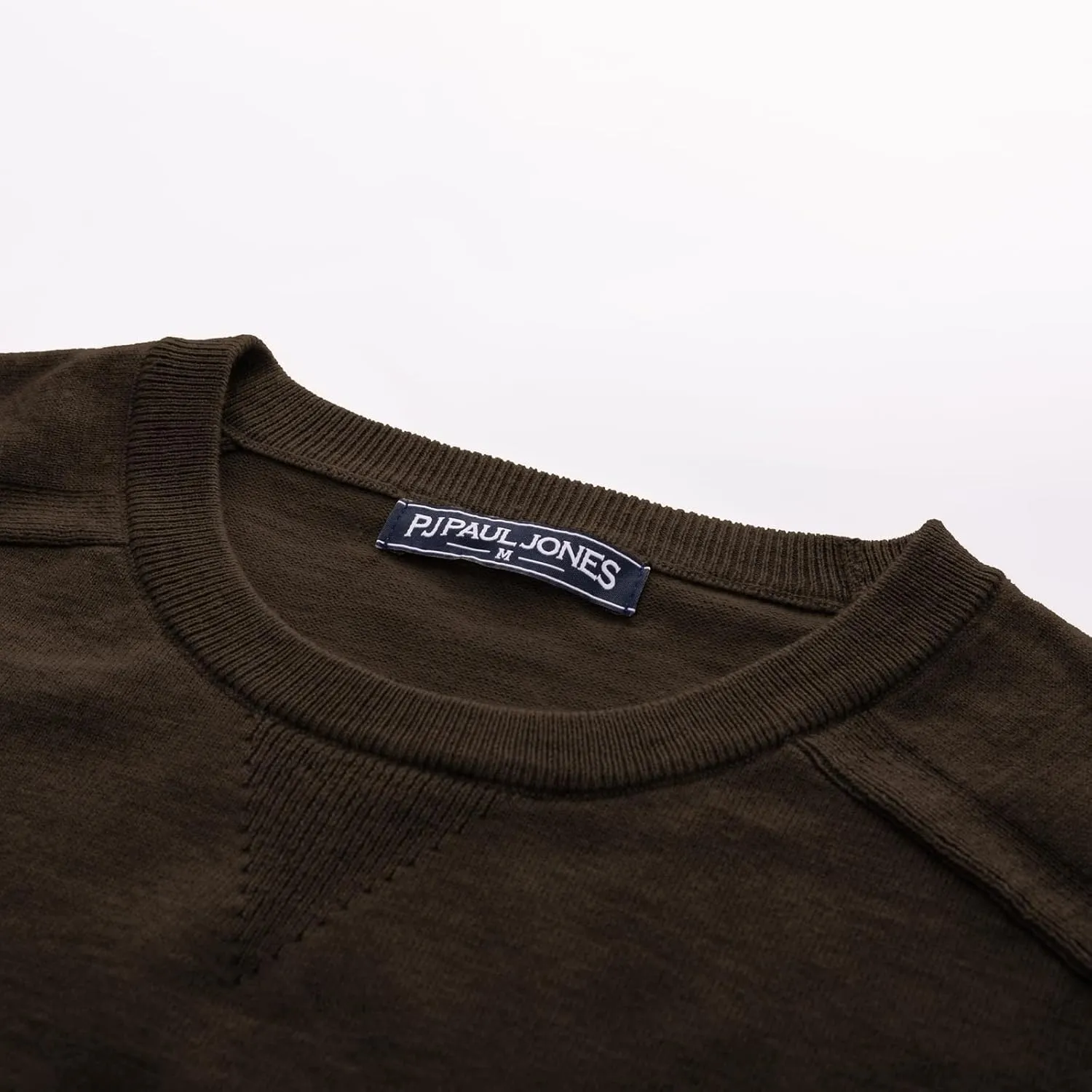 PJ PAUL JONES Men's Crewneck Sweaters Casual Crew Neck Sweatshirt Wool Blend Knit Pullovers