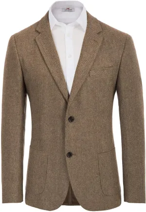 PJ PAUL JONES Men's Herringbone Tweed Blazer British Wool Blend Sport Coat Jacket