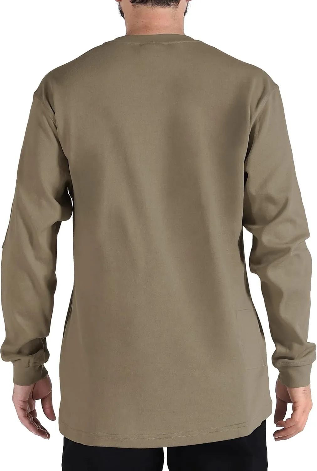 PTAHDUS FR Shirts for Men,5.5oz/7.1oz Round Neck Flame Resistant Long Sleeve Shirts, 100% Cotton Workwear FR Clothing for Men