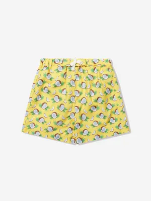 Rachel Riley Boys Coconut Swim Shorts in Yellow