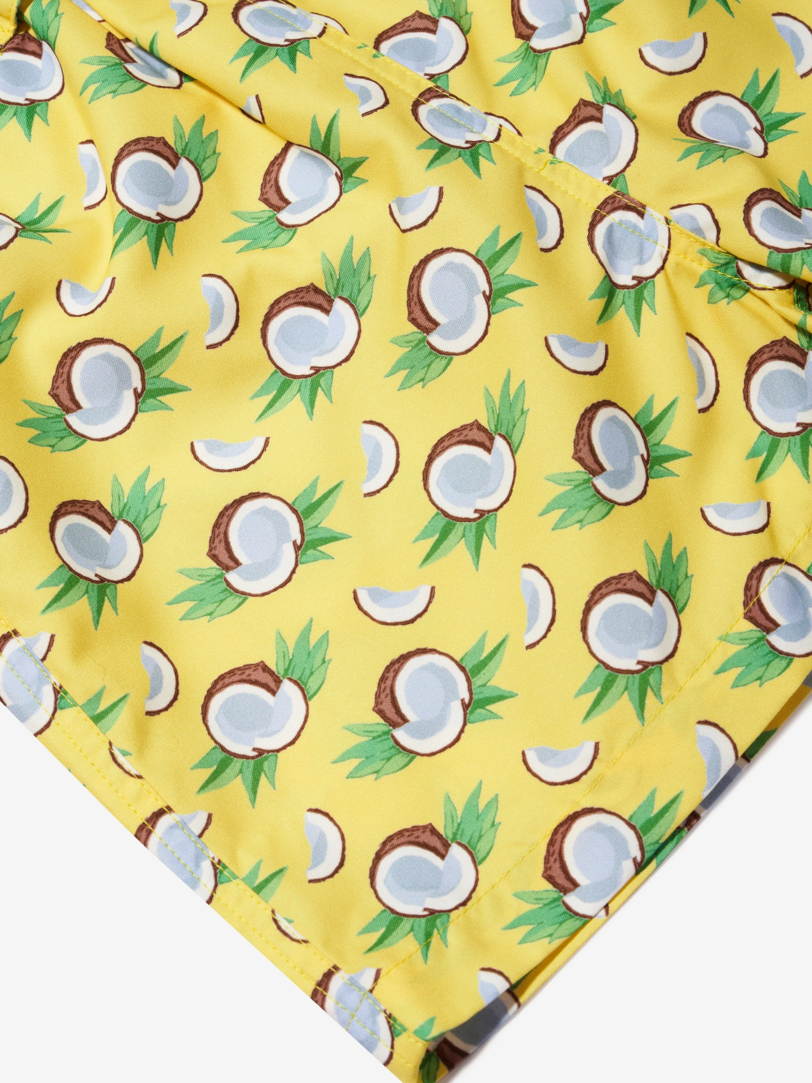 Rachel Riley Boys Coconut Swim Shorts in Yellow