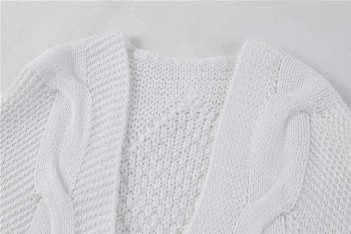Remikstyt Womens Chunky Cardigan Cable Knit Oversized Open Front Cardigan Sweaters