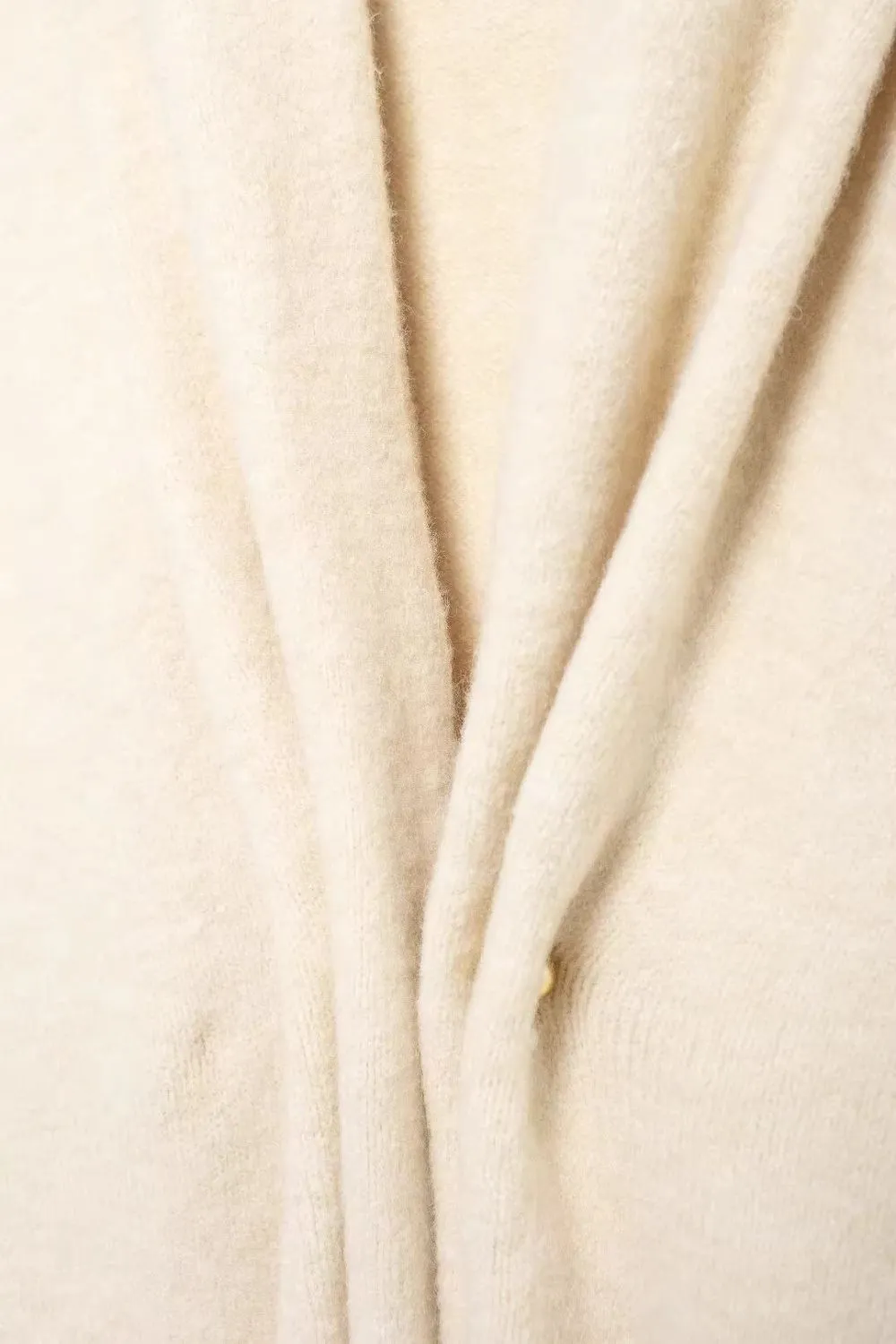 'Roberta' Minimalist Gold-Trimmed Knit Jacket