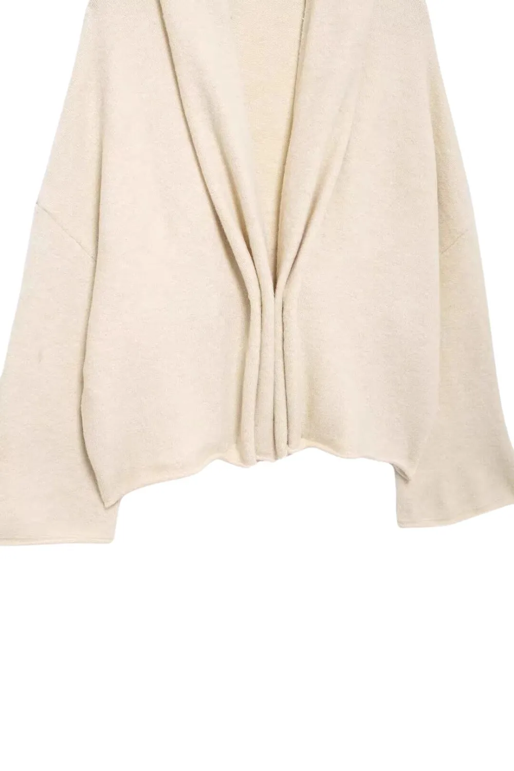 'Roberta' Minimalist Gold-Trimmed Knit Jacket