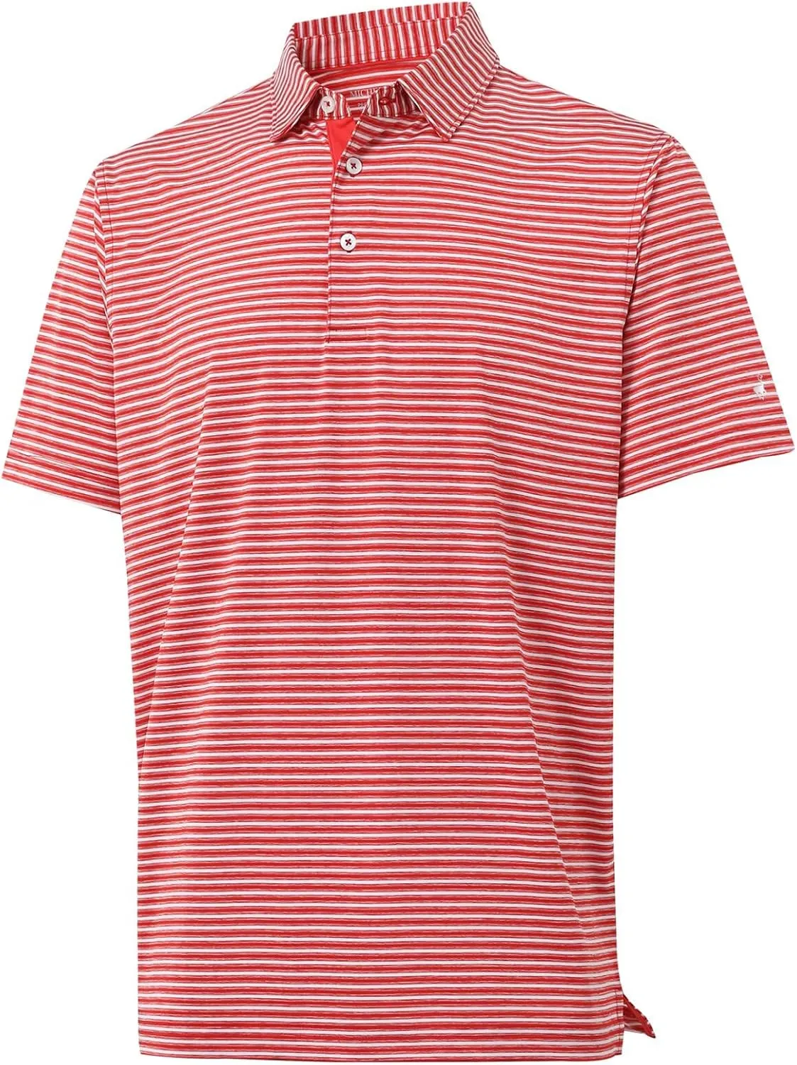 Rouen Golf Shirts for Men Moisture Wicking Lightweight Dry fit Performance Sports Stripe Collared Golf Polo Shirts for Men