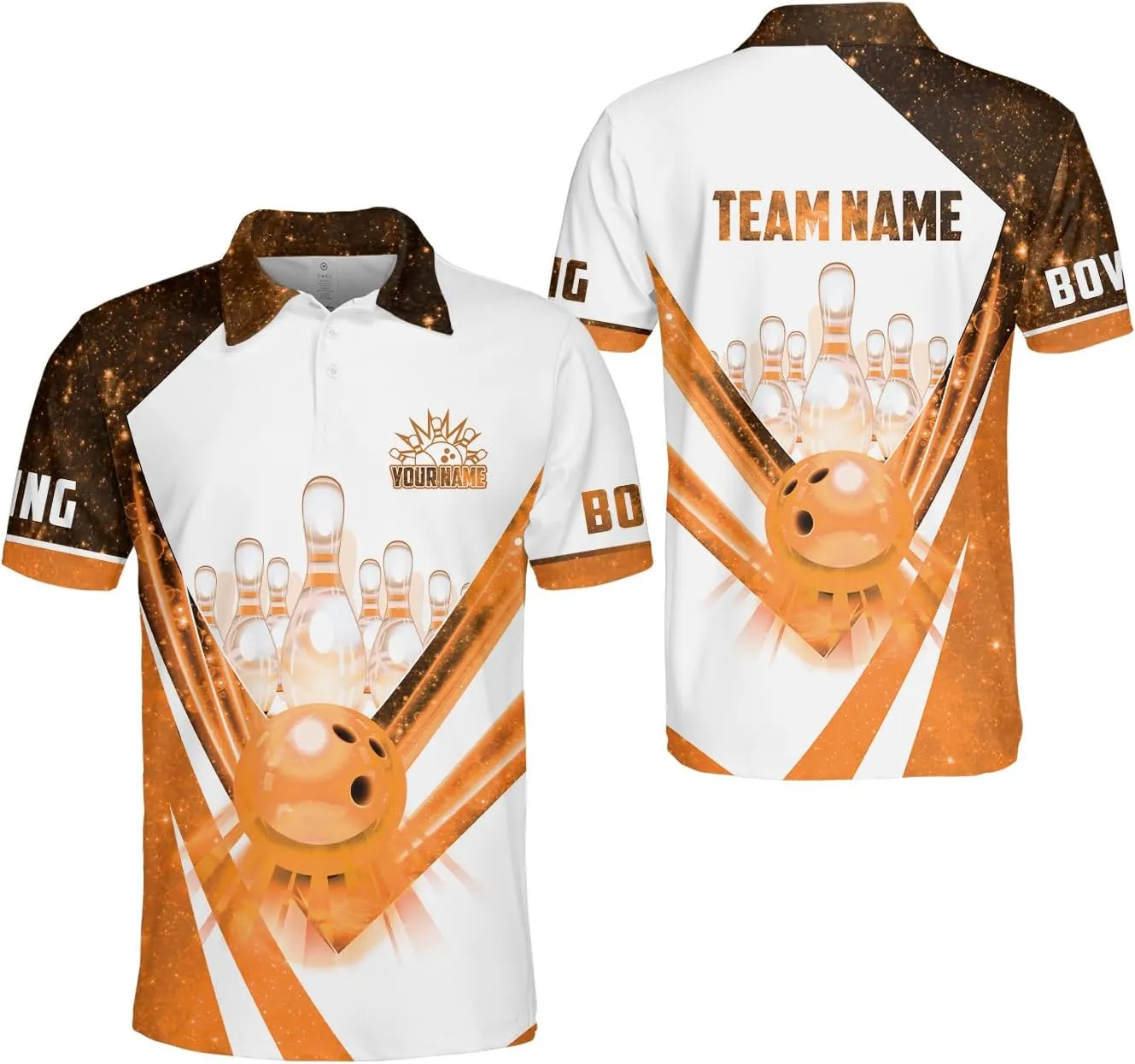 Royal Fight Personalized Bowling Polo Shirts 3D Custom Bowling Polo Shirt Bowling Shirts for Team Gift for Bowling Lover