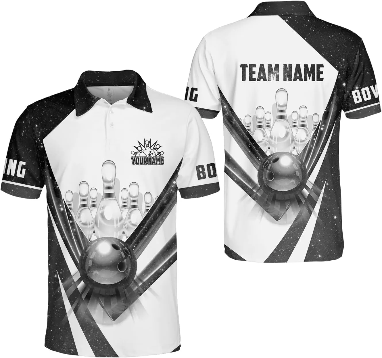Royal Fight Personalized Bowling Polo Shirts 3D Custom Bowling Polo Shirt Bowling Shirts for Team Gift for Bowling Lover