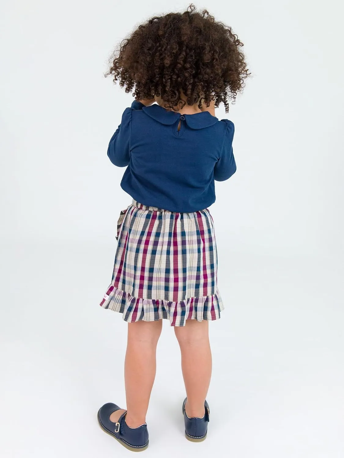 RuffleButts Baby/Toddler Girls Stretch Denim Jean Skirt