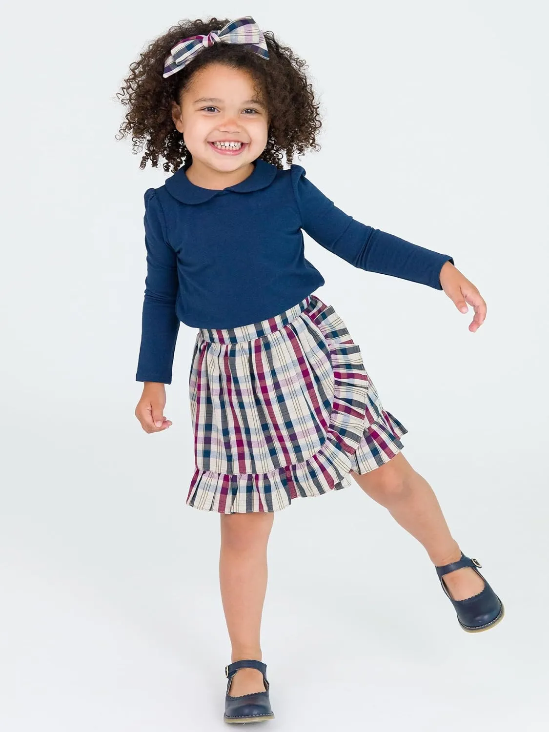 RuffleButts Baby/Toddler Girls Stretch Denim Jean Skirt