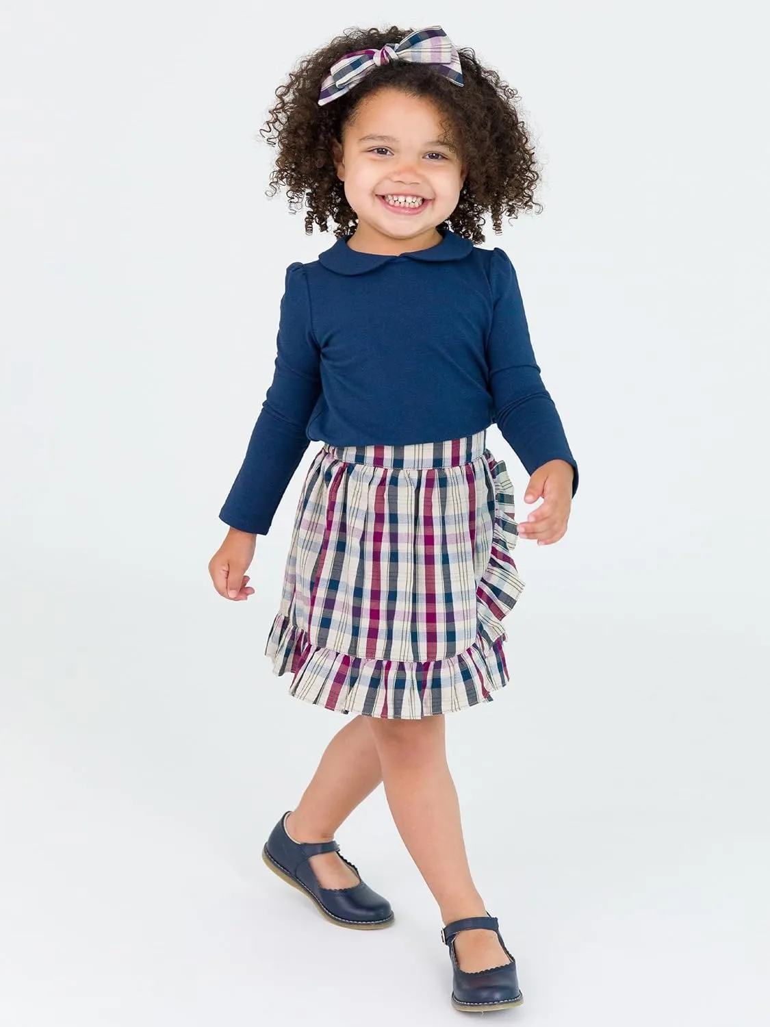 RuffleButts Baby/Toddler Girls Stretch Denim Jean Skirt