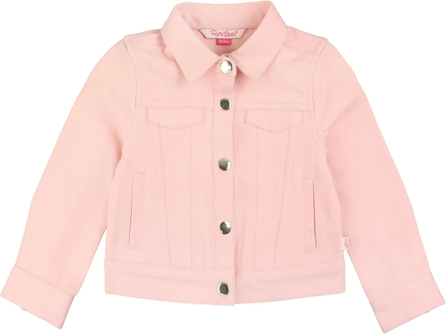 RuffleButtsBaby/Toddler Girls Stretch Denim Jean Jacket