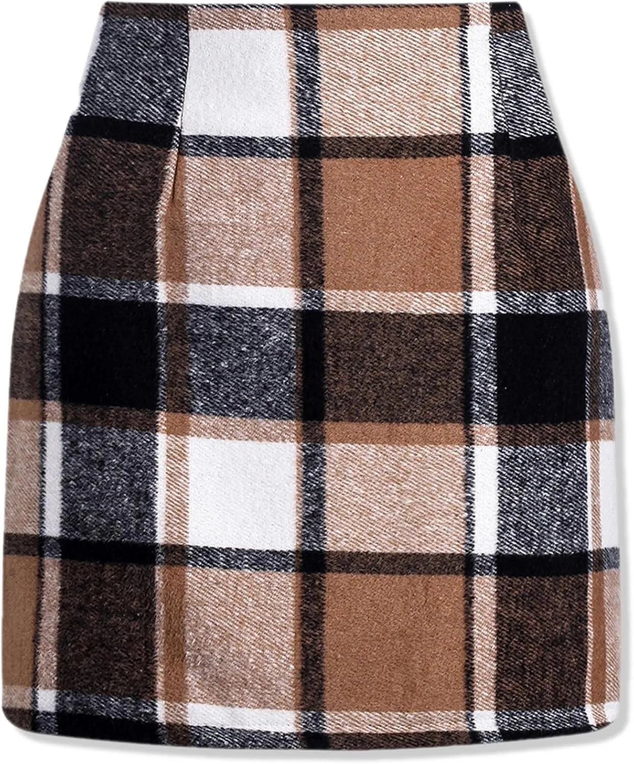 SANGTREE Women's High Waist Skirt Bodycon Pencil Wool Mini Skirts