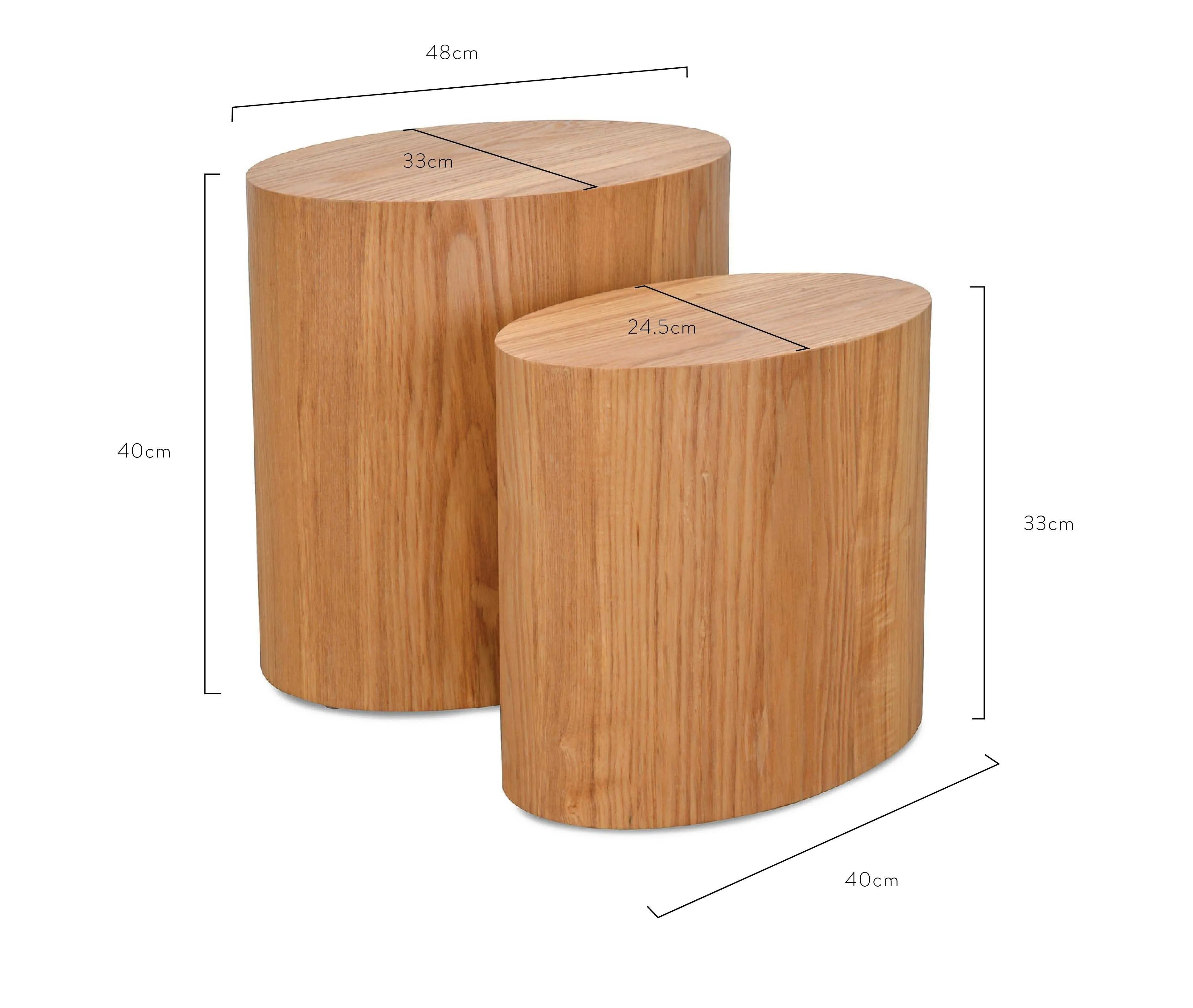 Scandinavian Set of Tables - Natural