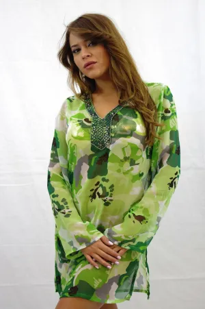 Sheer Beaded Tunic Wholeslae | One Stop Coverups Wholelsale