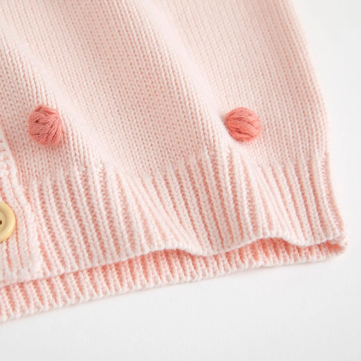 Simplee kids Baby Sweater Cardigan Jacquard Cable-Knit Spring Coat Long Sleeve Cardigan for Baby Girl