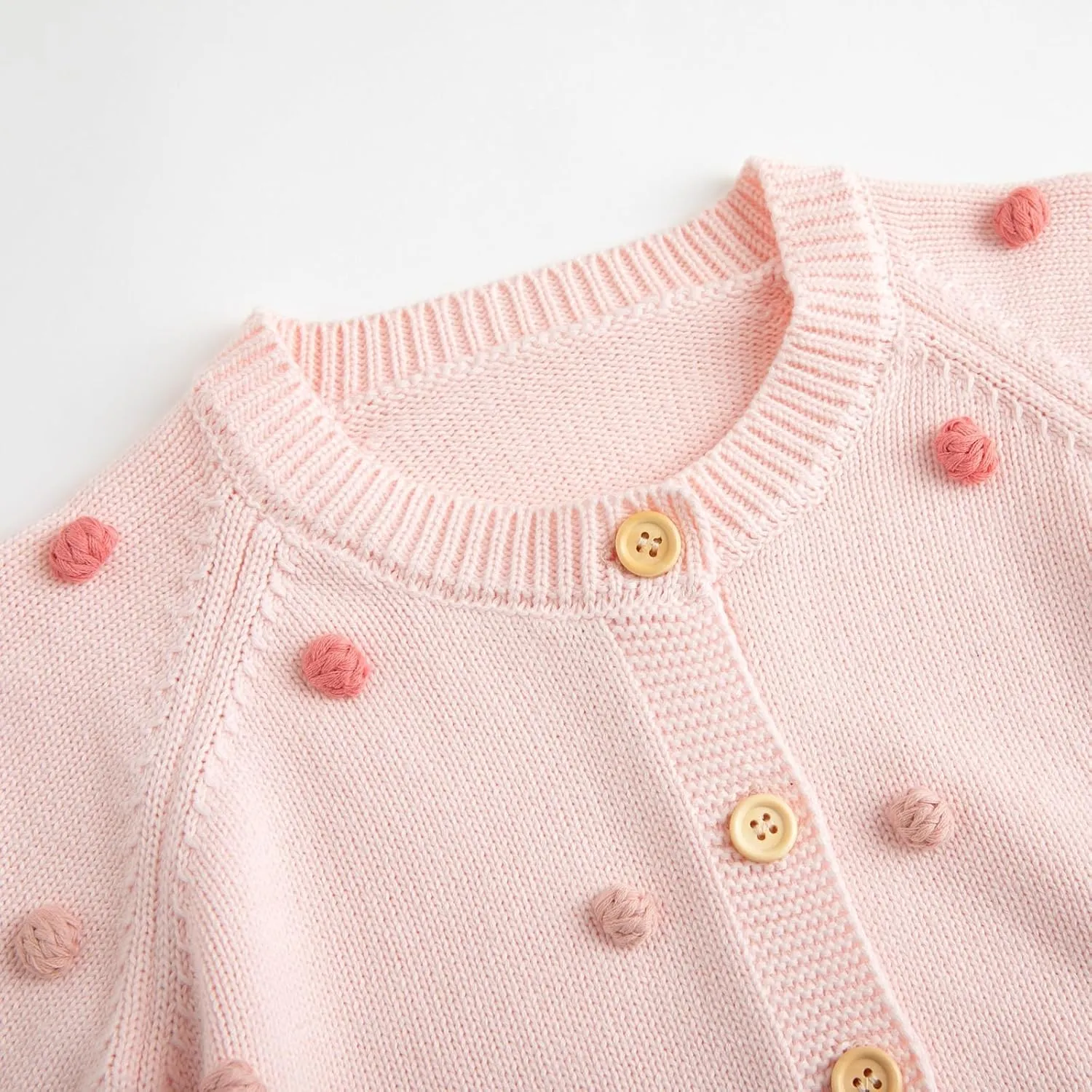 Simplee kids Baby Sweater Cardigan Jacquard Cable-Knit Spring Coat Long Sleeve Cardigan for Baby Girl