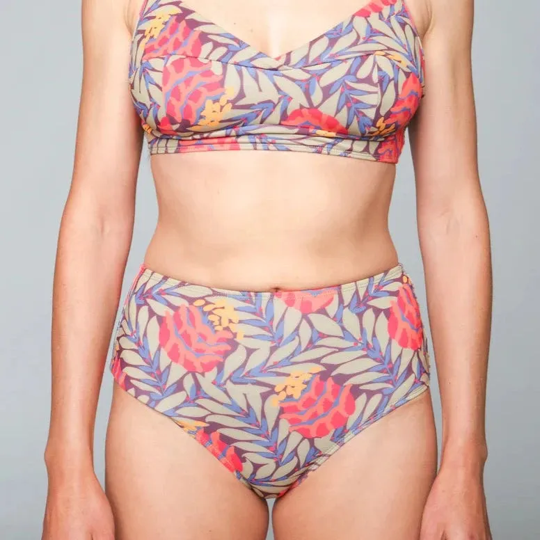 Soleil High Waist Bikini Bottom - Genoa