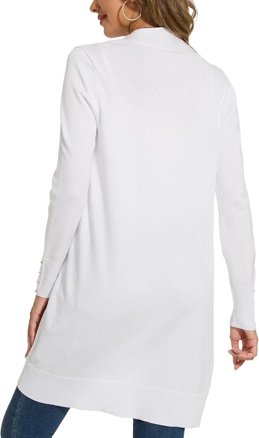 Spicy Sandia Women's Long Dressy Cardigan Sweaters with Pockets Lightweight Duster Coat