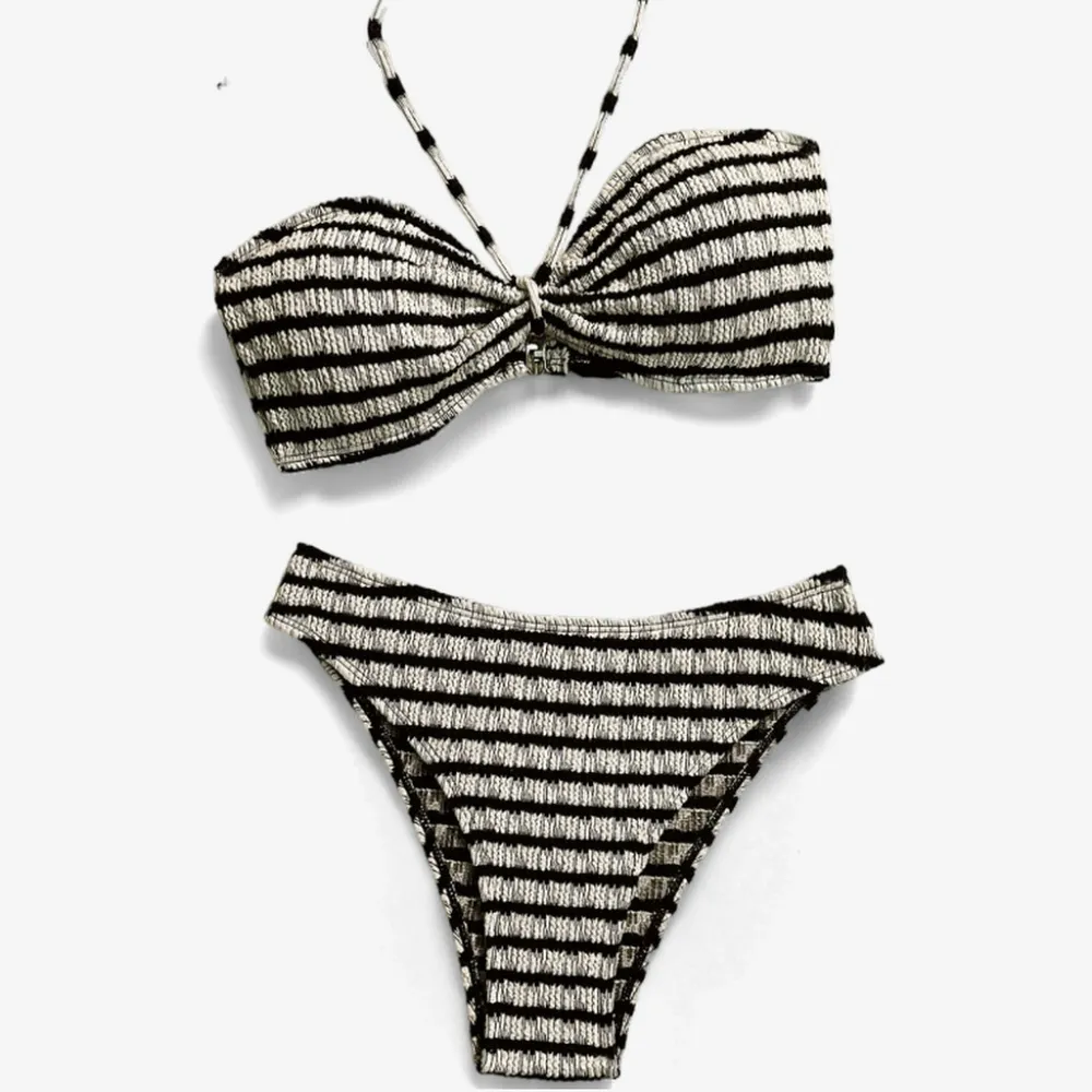 Striped Bliss Bandeau Bikini Set