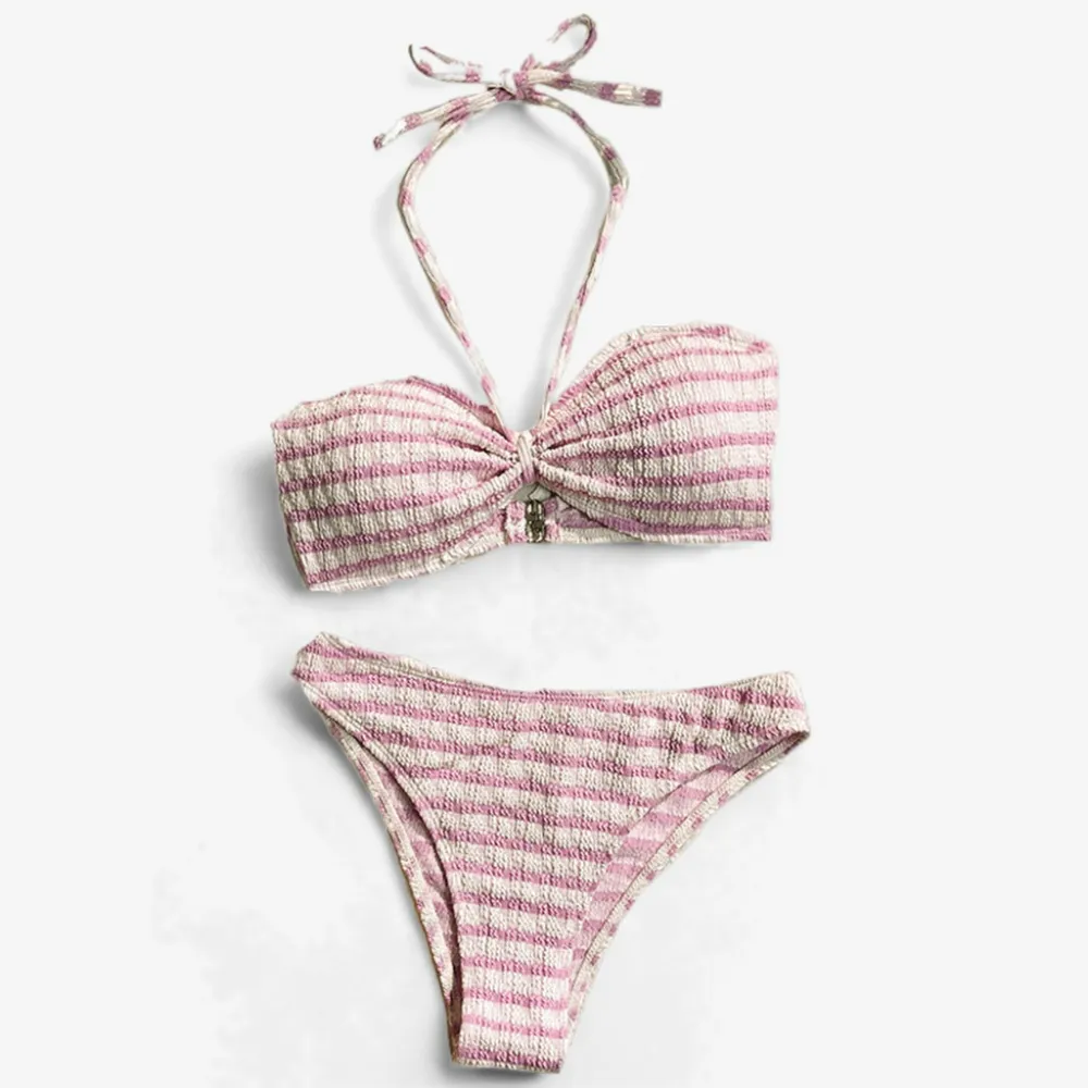 Striped Bliss Bandeau Bikini Set