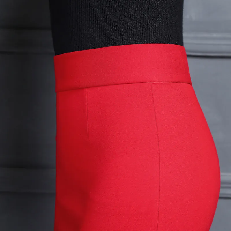 Suits Formal High Waist OL Uniform Hip Flattering Skirt Black Women Skirt
