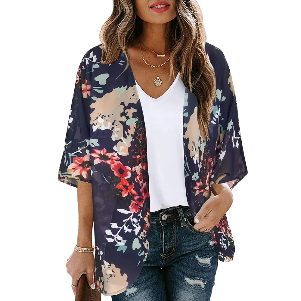 Sunset and Swim Flowy Kimono Cardigan Strandüberzug