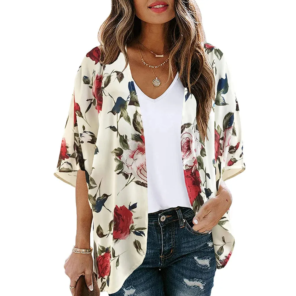 Sunset and Swim Flowy Kimono Cardigan Strandüberzug