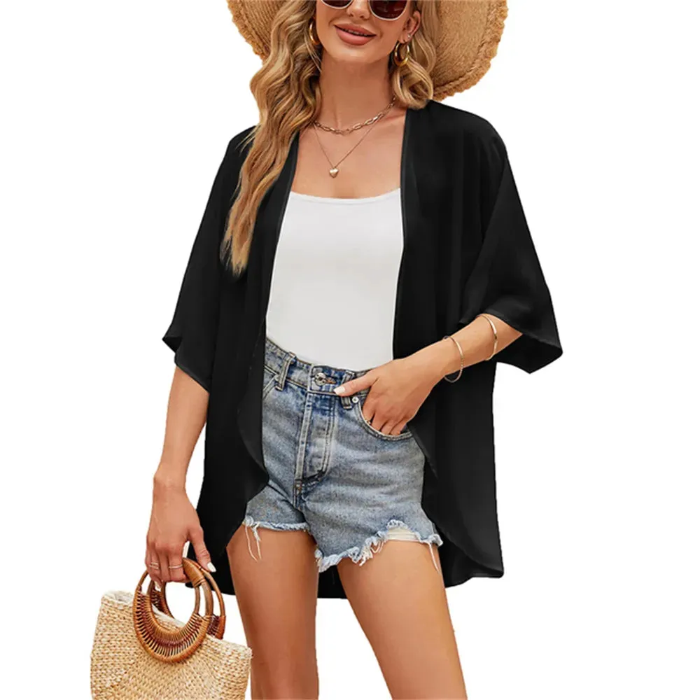 Sunset and Swim Flowy Kimono Cardigan Strandüberzug