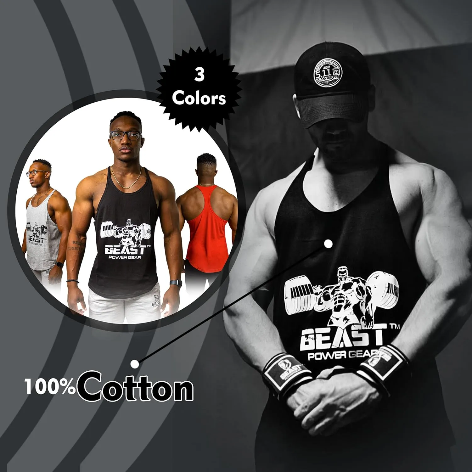 Tank Tops Men, Y-Back Muscle Mens Tank Top, Breathable, Dry Fit Sleeveless Shirts for Men, Bodybuilding Muscle Shirts for Men
