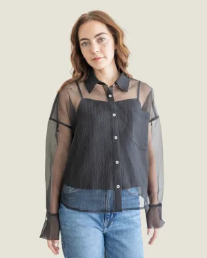 The Kambryn: Mesh-Like Button Up Top