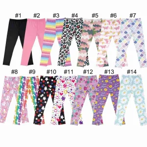 Toddler Girl Cartoon Print Straight Leggings