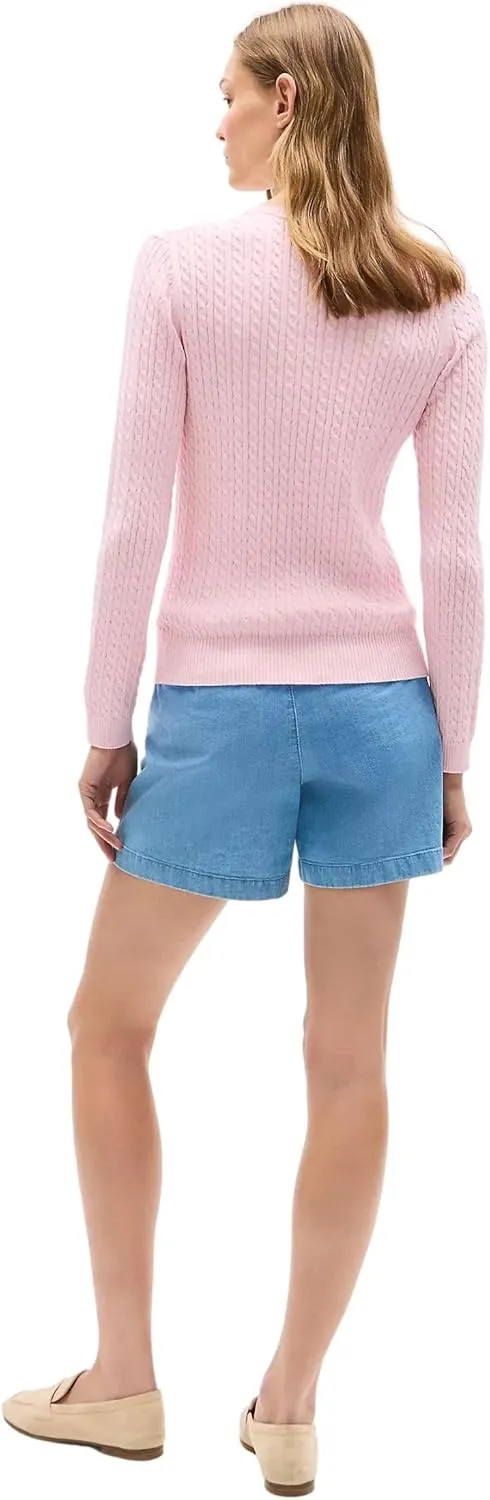Tommy Hilfiger Women's Flag Logo Crewneck Cable Kint Sweaters Collection 2025