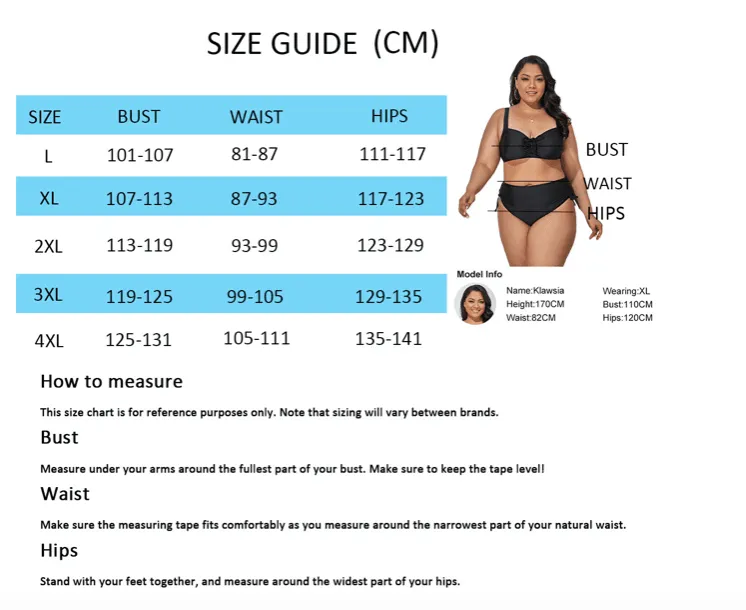 VIBRANT CONFIDENCE PLUS SIZE PUSH-UP BIKINI WITH HIGH WAIST BRIEFS