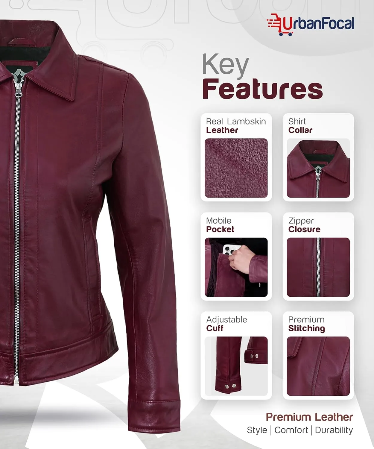 Vintage Style Real Lambskin Outwear Jackets For Womens - Stylish Turn Down Collar Casual Leather Jacket Women