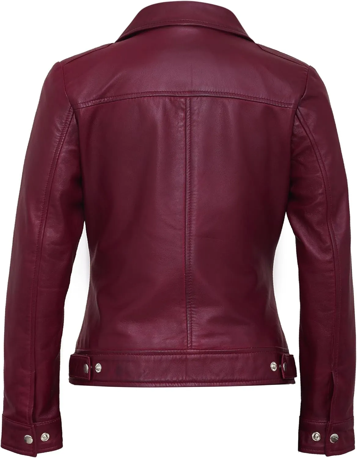 Vintage Style Real Lambskin Outwear Jackets For Womens - Stylish Turn Down Collar Casual Leather Jacket Women