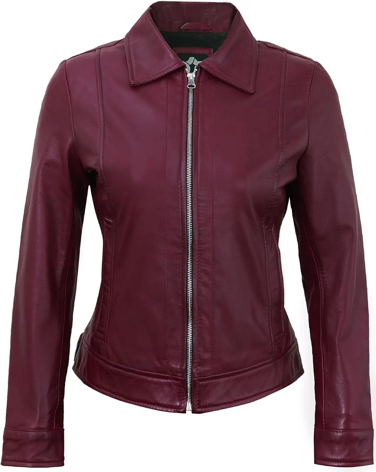 Vintage Style Real Lambskin Outwear Jackets For Womens - Stylish Turn Down Collar Casual Leather Jacket Women