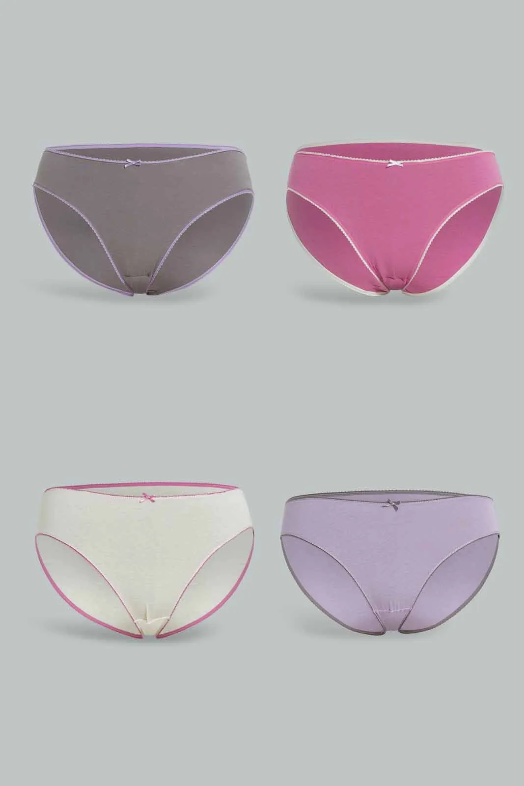 Women Assorted High Leg Briefs Set (Pack of 4)