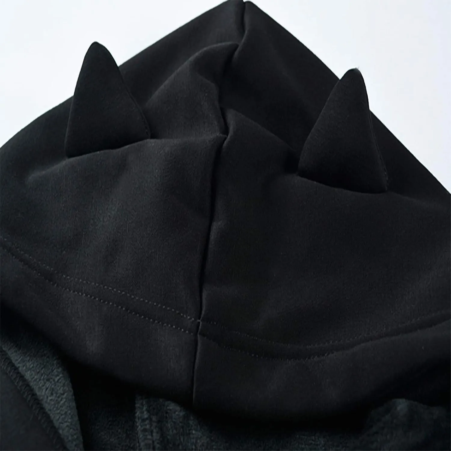 Women Y2k Hoodies, Womens Long Sleeve Cute Cat Ear Pullover Hoodie Crop Top Gothic Cold Shoulder Lace Up Sweatshirt