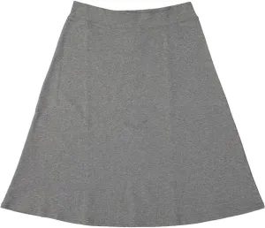 Women's Basic Cotton Fit-and-Flare Skirt Comfy High-Waisted, Knee-Length & Longer Styles Elastic Fit for Work & Office