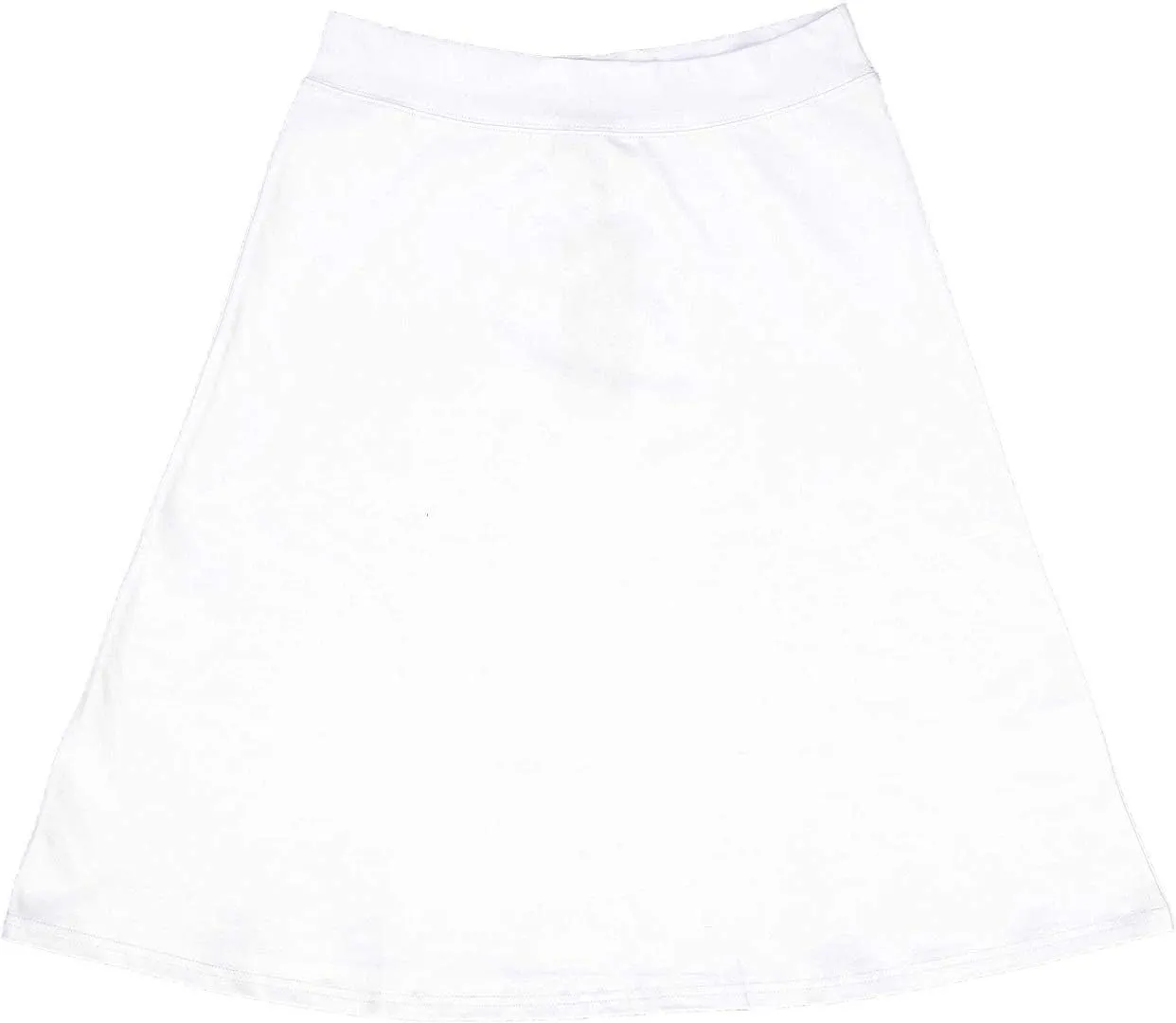Women's Basic Cotton Fit-and-Flare Skirt Comfy High-Waisted, Knee-Length & Longer Styles Elastic Fit for Work & Office