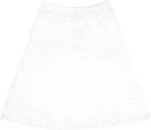 Women's Basic Cotton Fit-and-Flare Skirt Comfy High-Waisted, Knee-Length & Longer Styles Elastic Fit for Work & Office