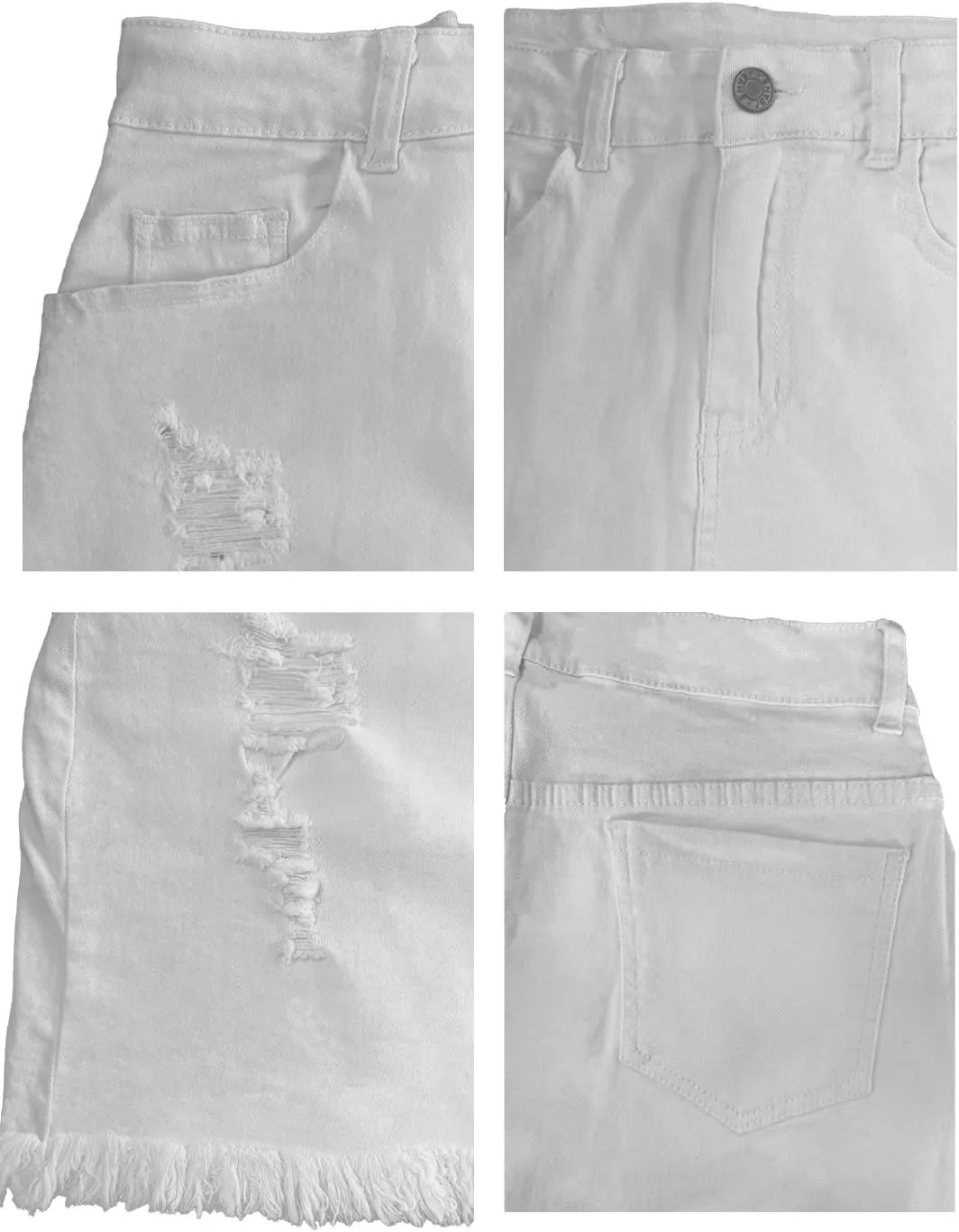 Womens Bodycon Denim Mini Skirt High Waist Casual Washed Frayed Stretchy Jean Skirts with Pocket for Women
