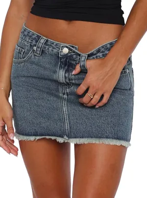 Women's Casual Stretch Denim Mini Skirt