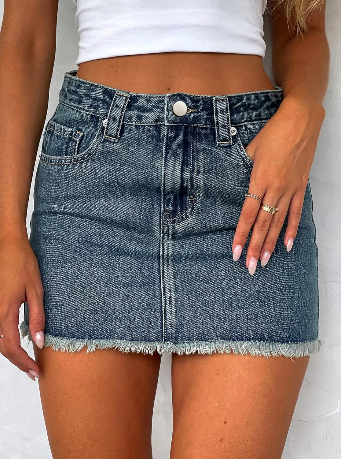 Women's Casual Stretch Denim Mini Skirt