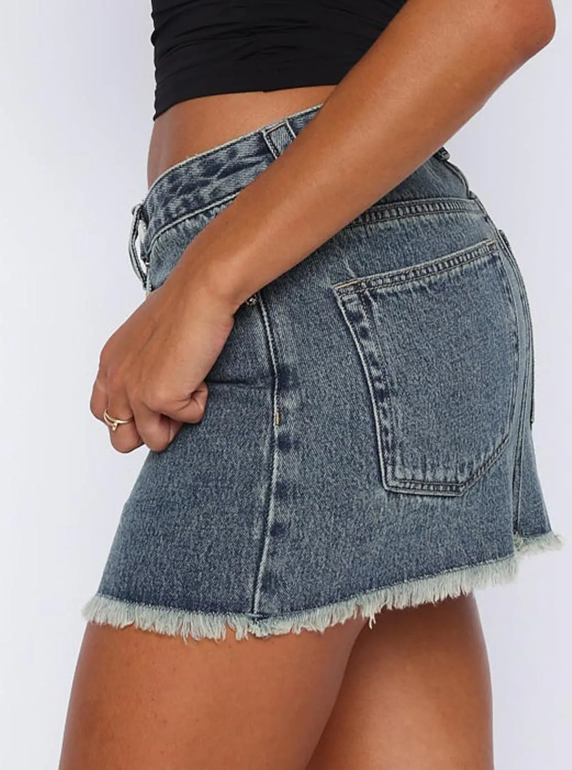 Women's Casual Stretch Denim Mini Skirt