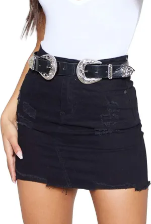 Women's Casual Stretch Denim Mini Skirt